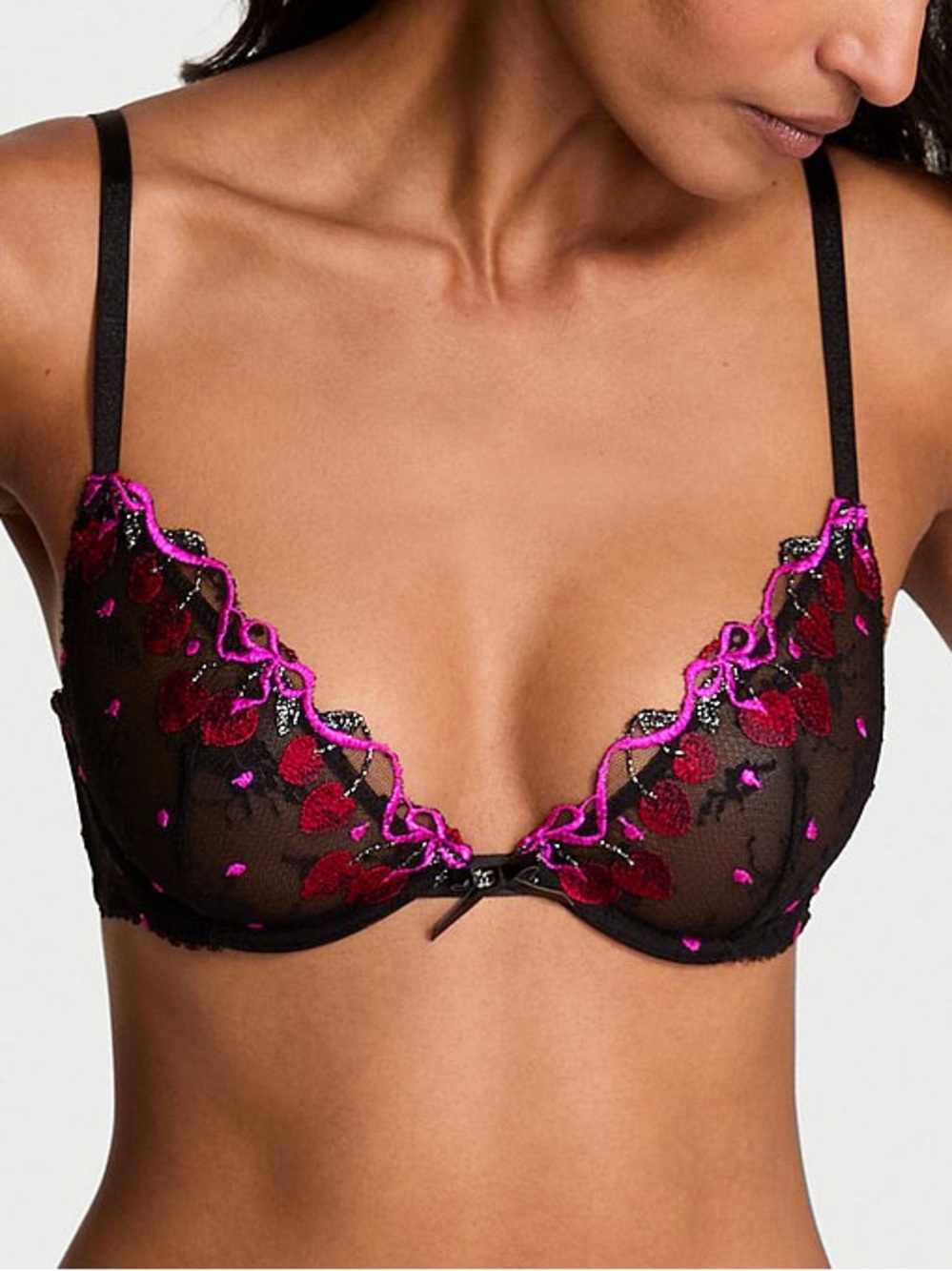 Victoria’s‎ Secret Cherry Pop Embroidery Unlined Bra